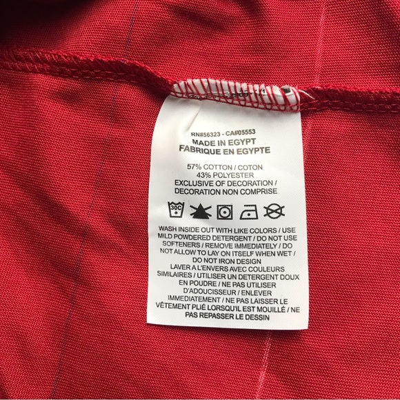 The Nike Tee Men's color Red Striped Short Sleeve T-Shirt Sz XXL Pullover - Picture 11 of 11